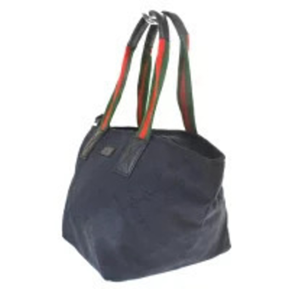 Gucci Canvas GG Green Leather Black Sherry Handbag Red Black Red